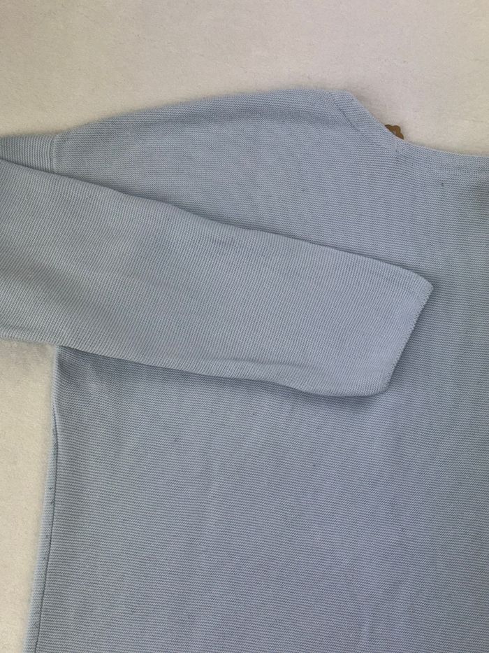 Pull / sweat Tommy Hilfiger femme col V manches longues bleu clair taille M excellent état #02025 - photo numéro 7