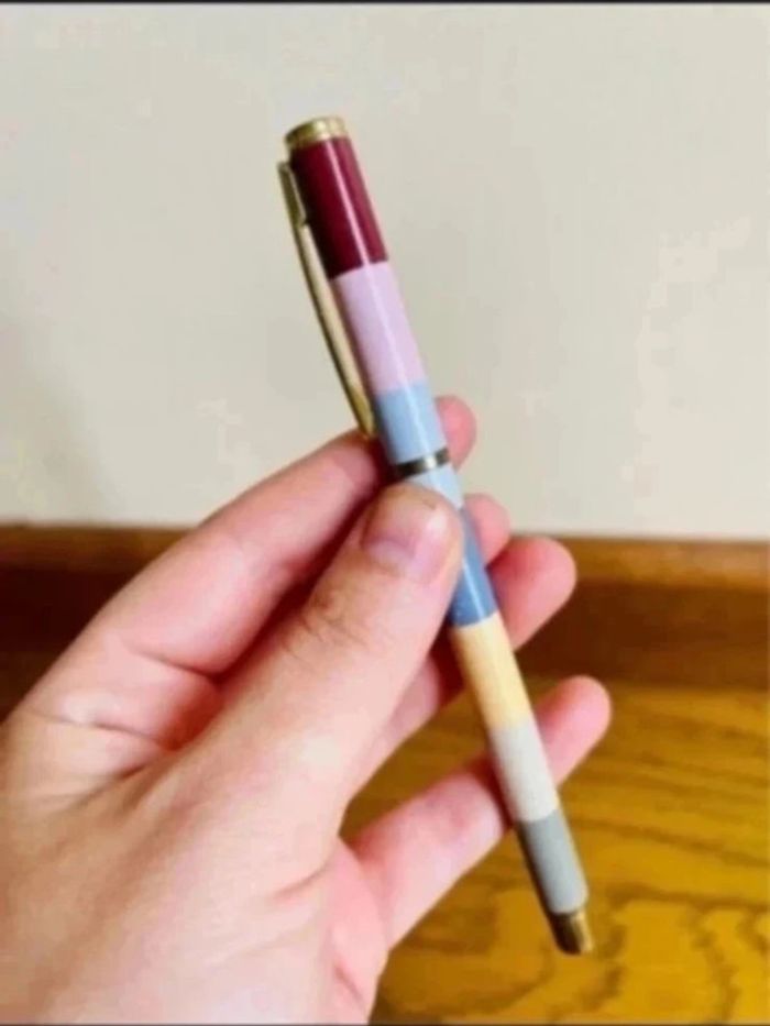 Sublime stylo en métal doré coloré neuf - photo numéro 5