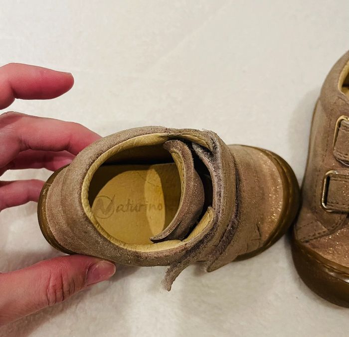 Petites chaussures Naturino taille 20 couleurs rose pailleté - photo numéro 5
