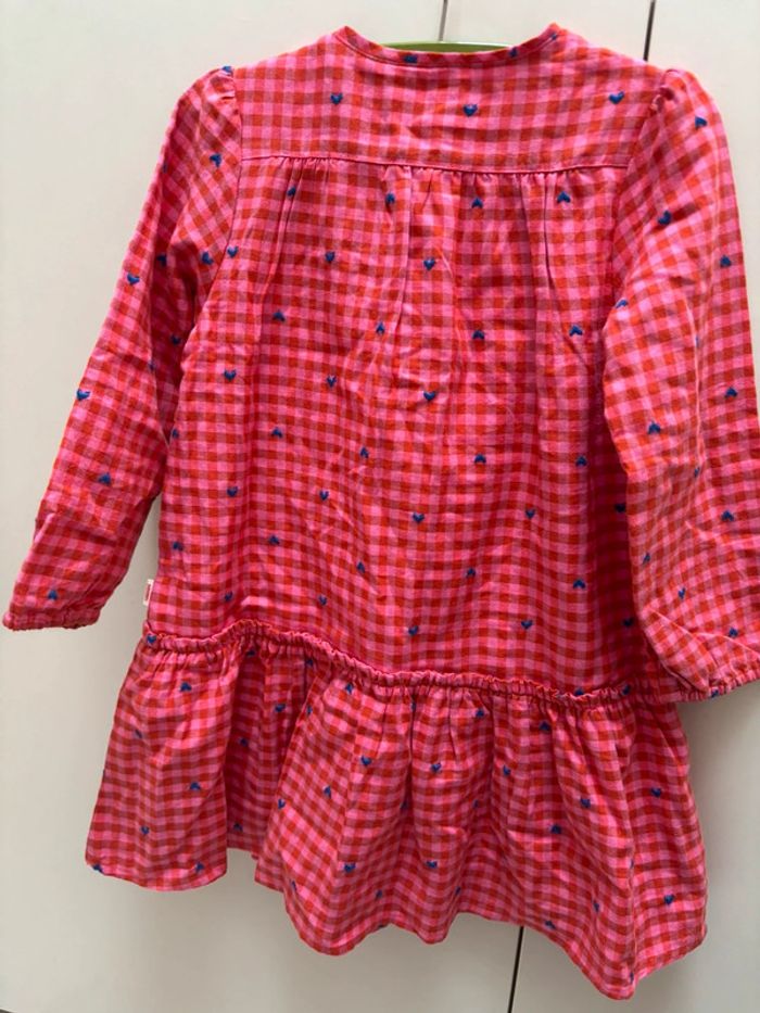 Robe à carreaux rouge et rose Catimini taille 3 ans - photo numéro 4