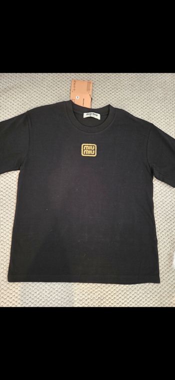 Tee shirt noir femme miumiu