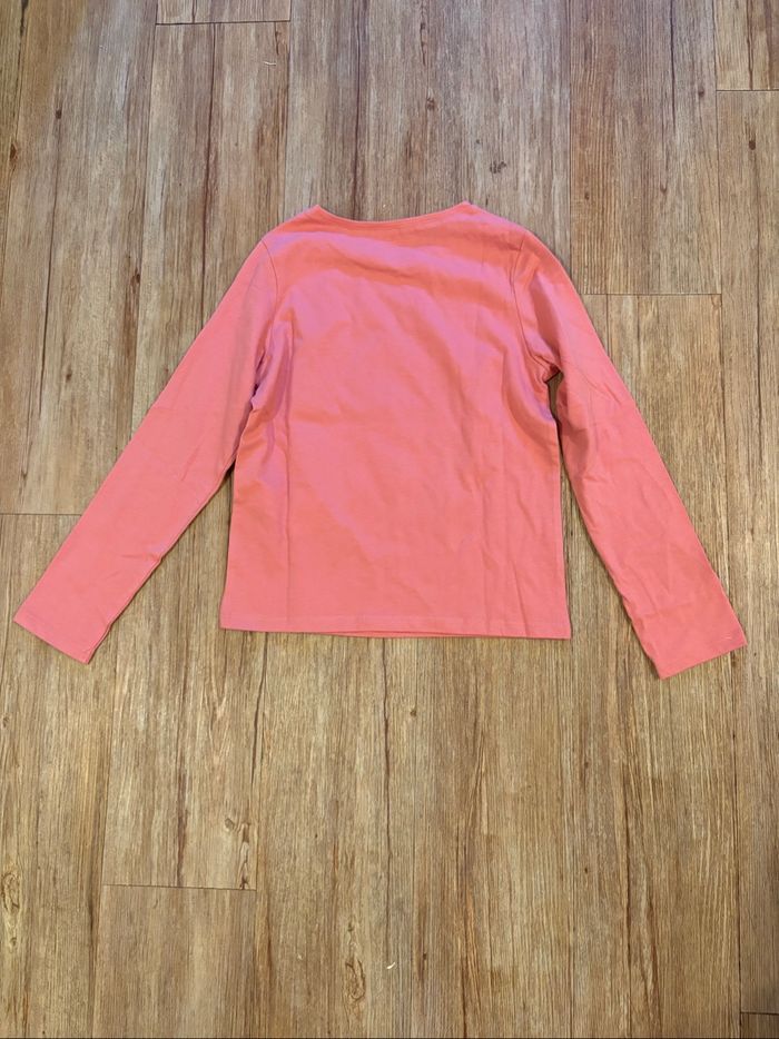 T shirt in extenso 8 ans rose motif chat - photo numéro 3