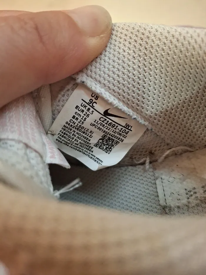 Sneakers Nike force 1 blanc et rose t26 - photo numéro 9