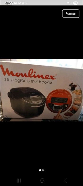 Appareil multicooker neuve  25 programme moulinex 