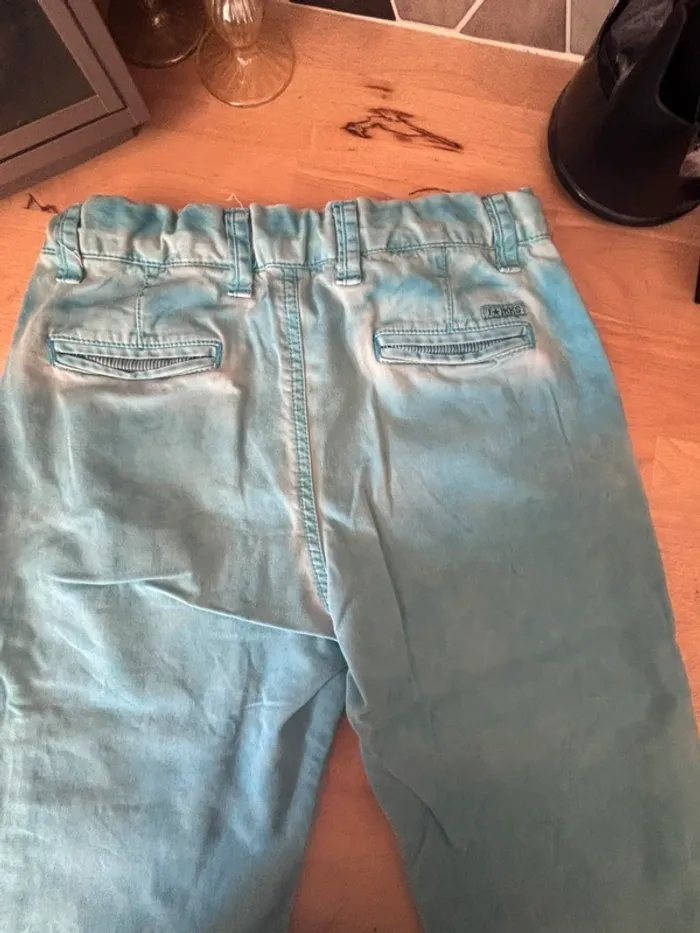 Pantalon Slim motif léger tie & Die turquoise • Ikks • 10 ans - photo numéro 7