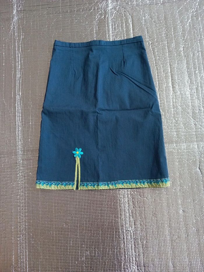 Jupe 12ans viscose elasthan bleu jeans