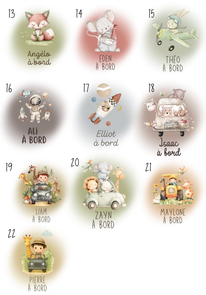 Pancarte voiture « bebe à bord » personnalisée - photo numéro 8