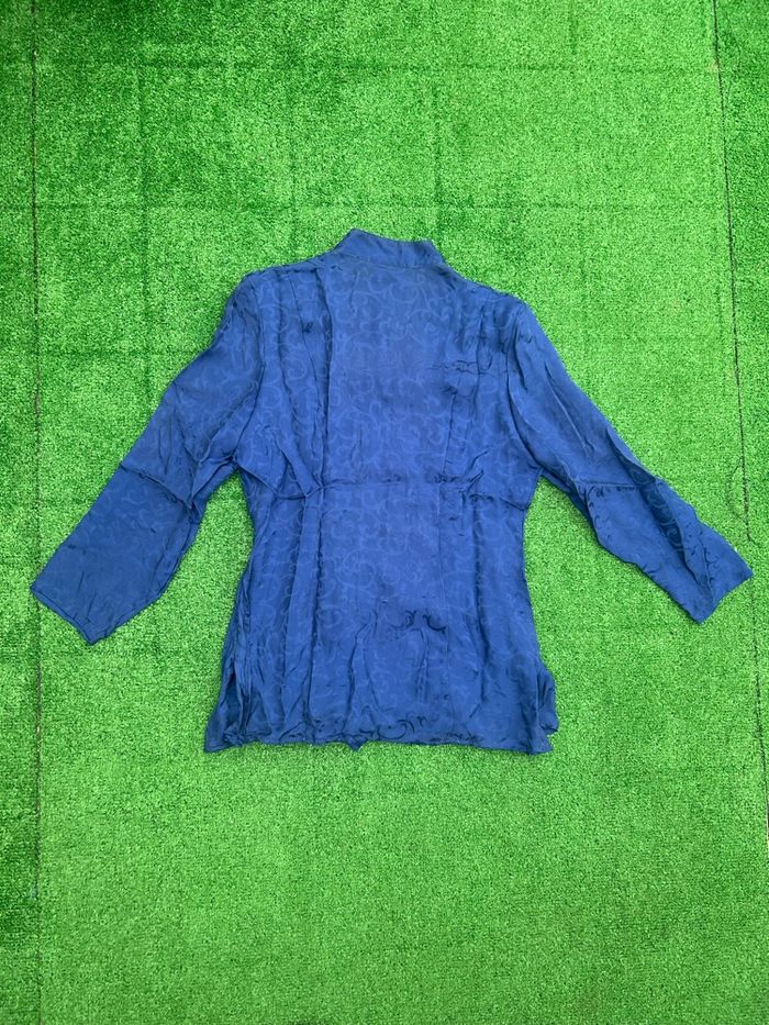 Chemise asiatique 1-2-3 bleu L (40) femme Made in France - photo numéro 7