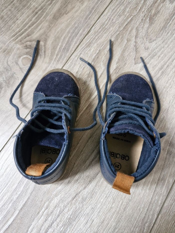 Bottines  / chaussures premiers pas bleu marine Obaïbi - photo numéro 2