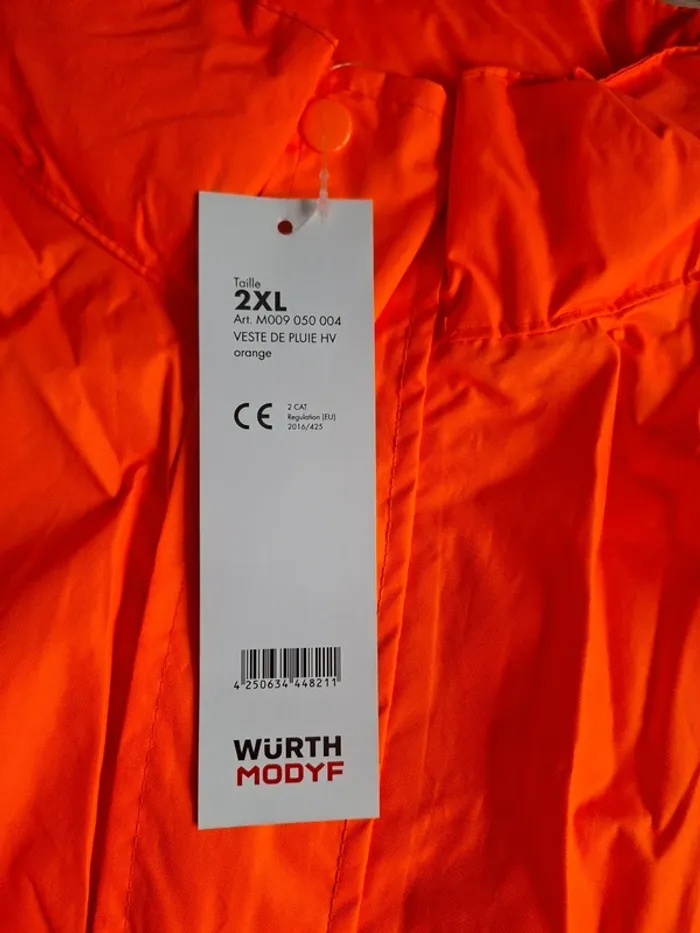Veste de pluie Wurth Modyf 2XL neuve - photo numéro 3