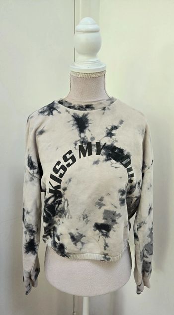 Sweat blanc et gris Jennyfer Taille XS