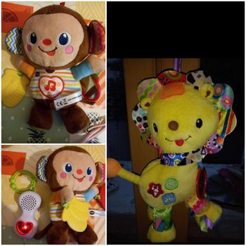 Peluches musicales singe et lion de vtech