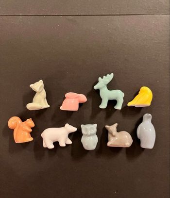 Collection fèves les animaux pastels