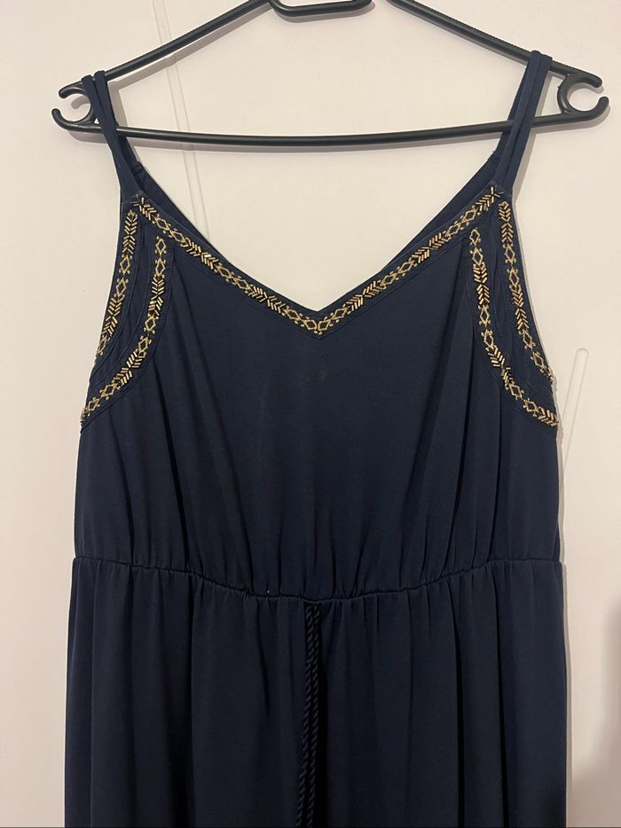 Robe longue marine style bohème Promod taille L - photo numéro 2