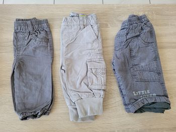 Lot de 3 pantalons garçon en 6 mois