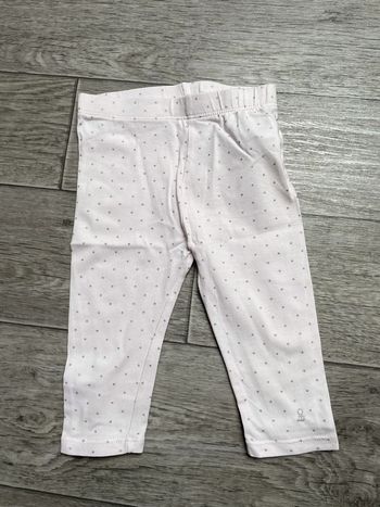 Legging rose pastel pois argenté 6 mois Obaibi
