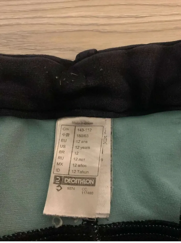 Pantalon  d’équitation Fouganza  12  Ans,  Turquoise et  Bleu Marine - photo numéro 3