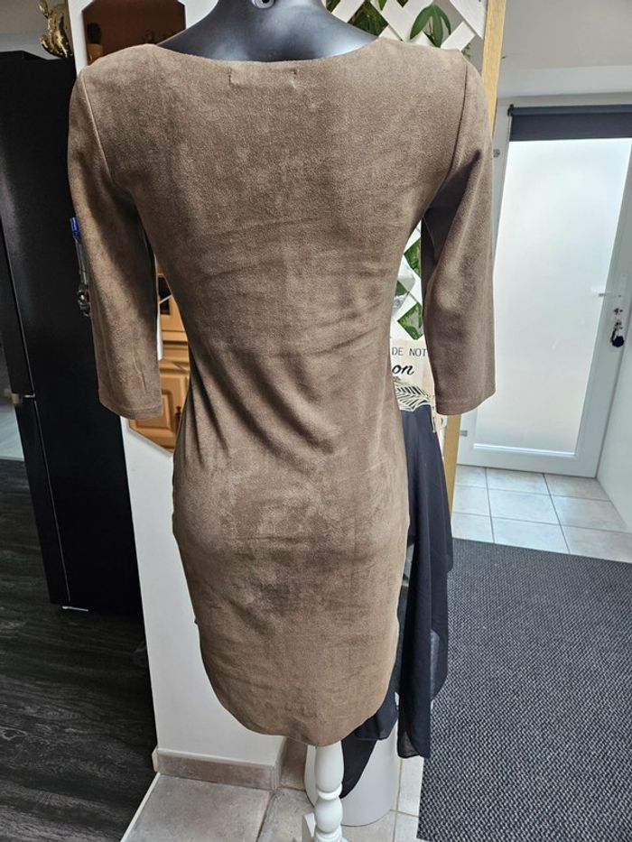 Voyelles robe aspect daim taille S - photo numéro 5