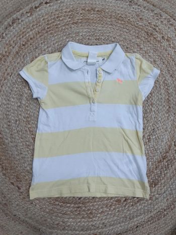 Tee shirt blanc/jaune H&M 5/6 ans