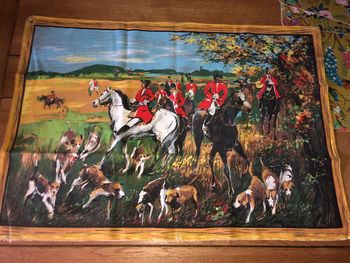 Torchon vintage chasse à court