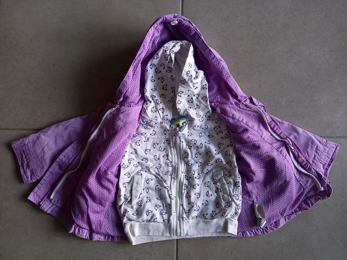 Veste 2 en 1 parme fille 12 mois - photo numéro 2
