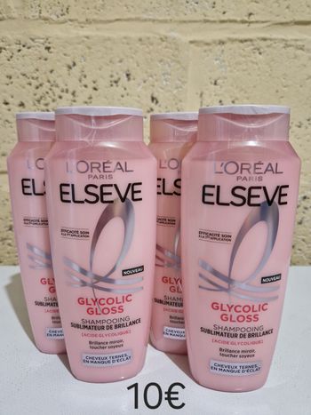 Lot de 4 shampoing elseve glycolic gloss 4x250ml