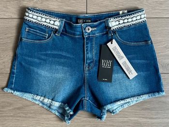 Short en denim stretch avec taille ajustable IKKS T-24/ S/ 14 ans