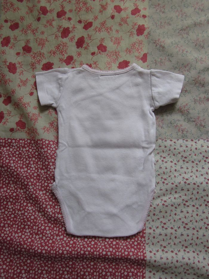 Body croisé manches courtes rose 3 mois - photo numéro 2