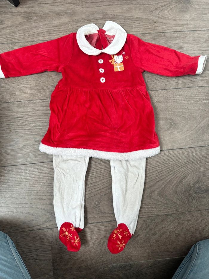 Pyjama velour mère Noël 18 mois