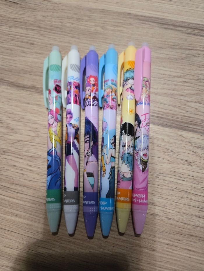 6 crayons Encre effaçable demon hunters kpop huntrix
