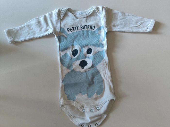 Lot 3 bodies bleu petit bateau 3mois - photo numéro 4