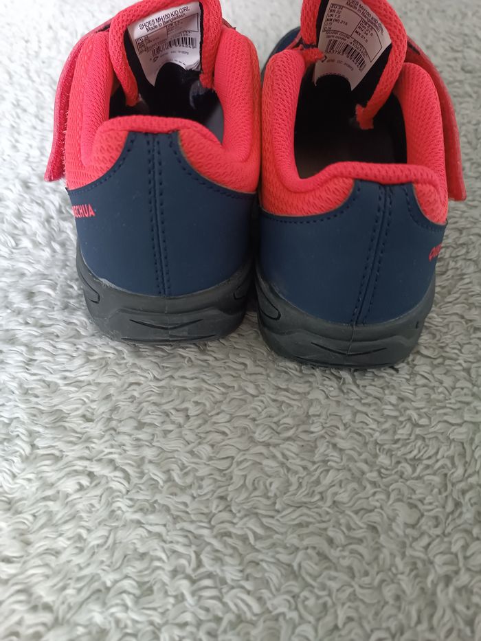 Baskets enfant pointure 34| bleu marine & rose | confort sport / école / ville - photo numéro 6