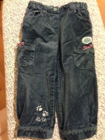 Pantalon Velours Lisse Bleu Jean's