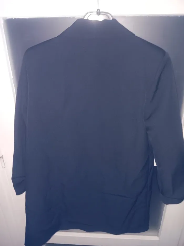 Veste blazer noir taille m femme élégante col tailleur - photo numéro 2