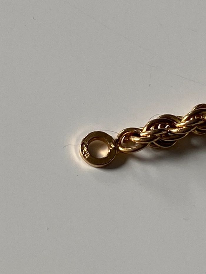 Bracelet vintage plaqué or maille serrée - photo numéro 7