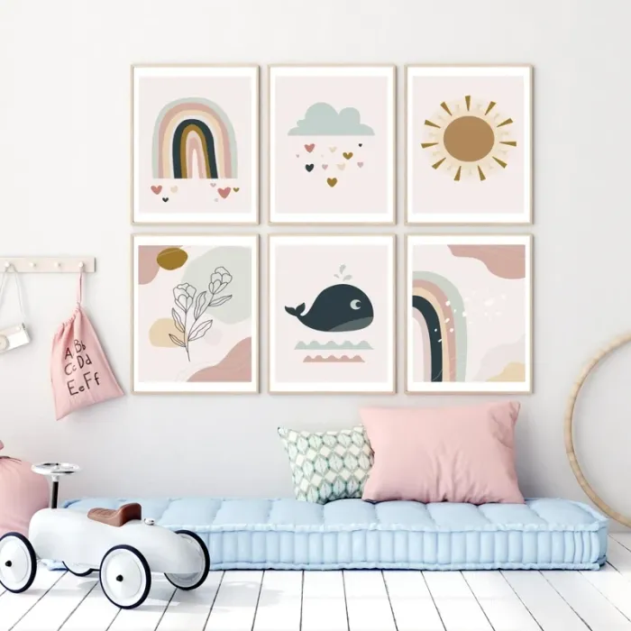 Affiches “Pastel Poétique” pour chambre enfant - photo numéro 3