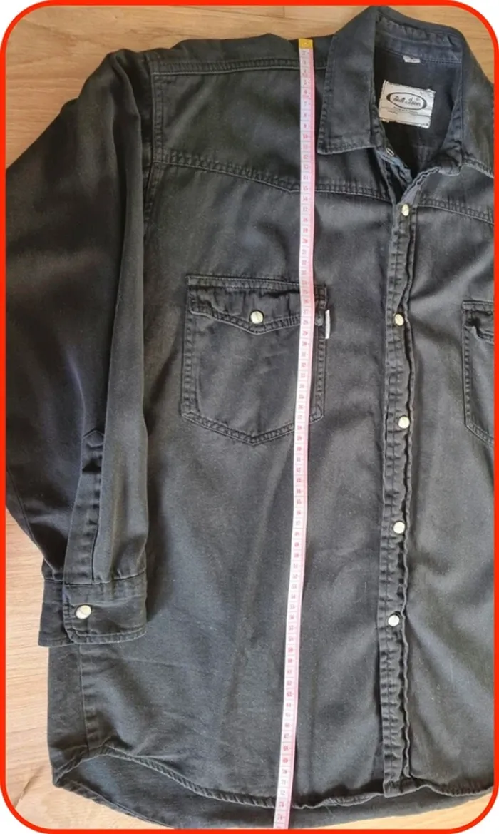 Chemise en jean noir Homme Taille M  Scott & Dixon - photo numéro 6