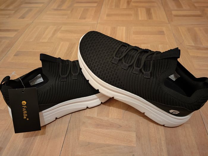 Chaussures légères pour femme noires chewing gum FitVille Cloud Wanderer V16 T40