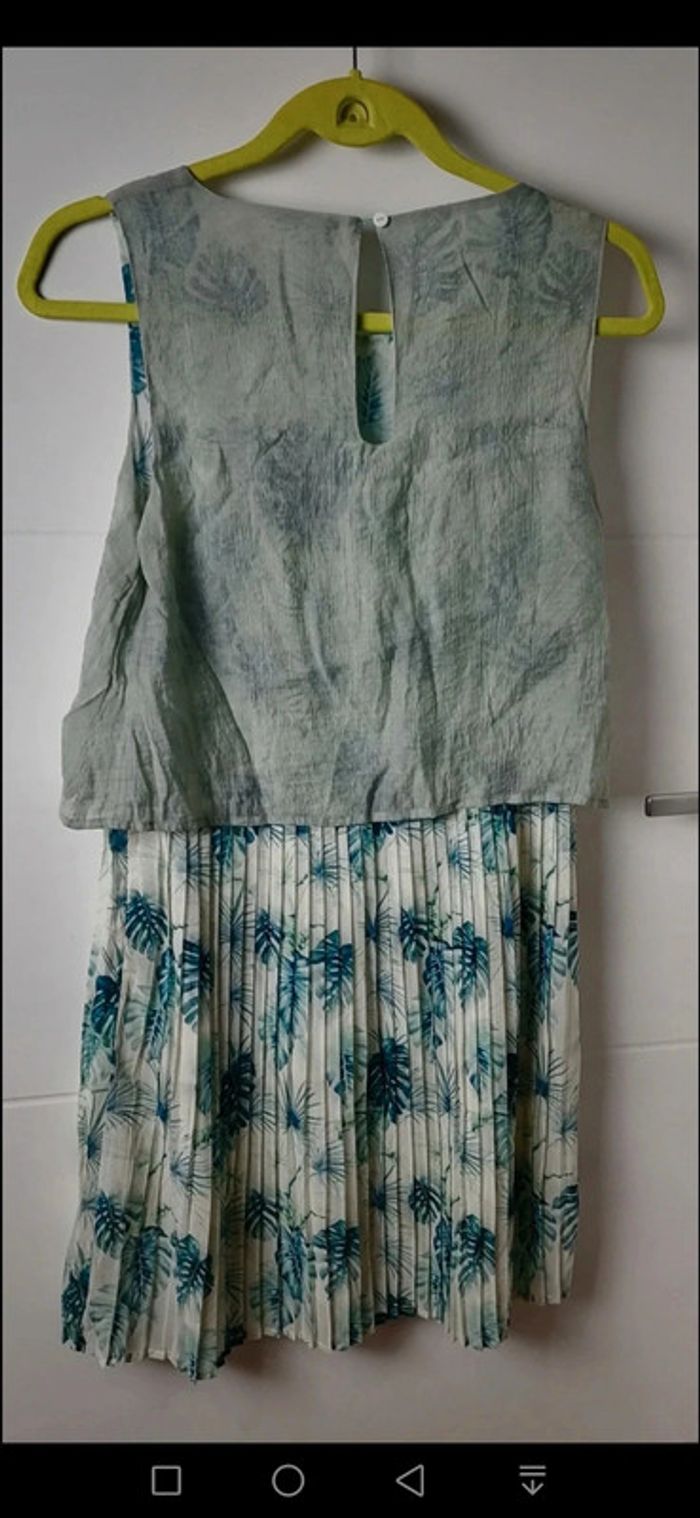 Robe courte d'été tropicale vert d'eau Taille M Smash! - photo numéro 9