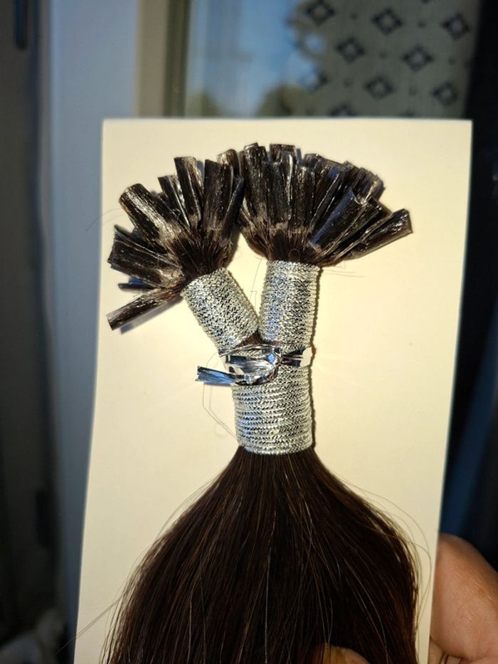 Extension de Cheveux kératine brun foncé 45cm - photo numéro 7