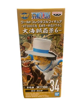 Figurine de collection One Piece World WCF WT 100 Vol 6 numéro 34 Rob Lucci Banpresto Bandai neuf