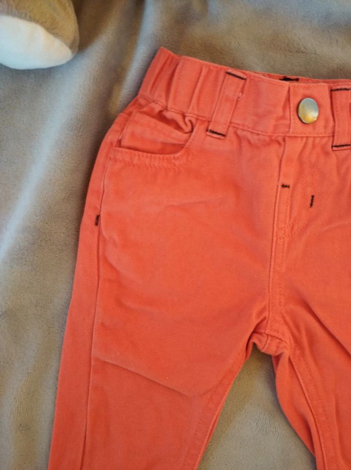 Pantalon style jeans orange Mickey Disney Baby 100% coton - photo numéro 3