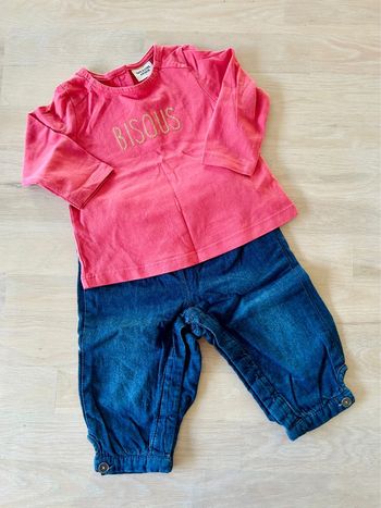 Ensemble lot TAO t-shirt + jean 6 mois