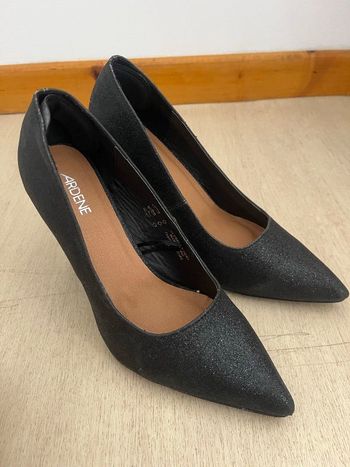 Chaussures / escarpins à talons aiguilles noir pailleté