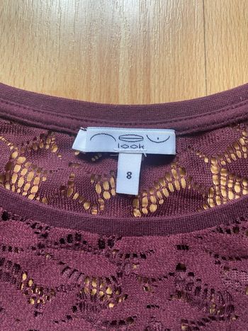 Haut effet dentelle taille S