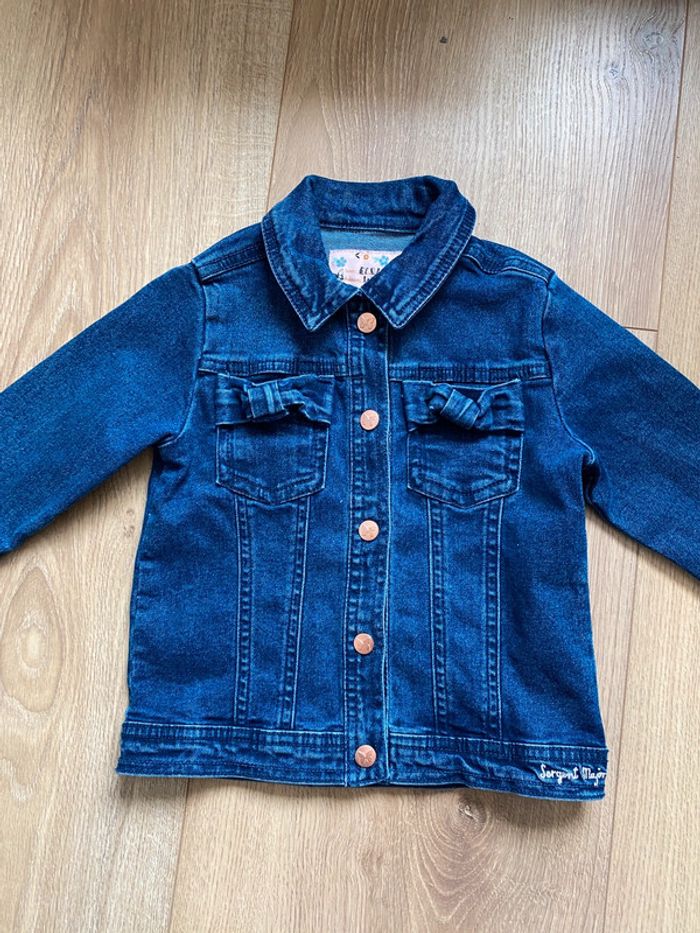 Veste en jeans sergent major avec papillons