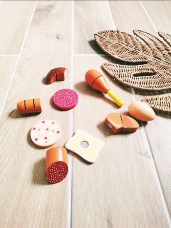 🍗Jeu d'imitation - Dinette en bois charcuterie à scratch