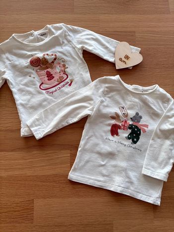 Lot tee-shirts Noël 12 mois