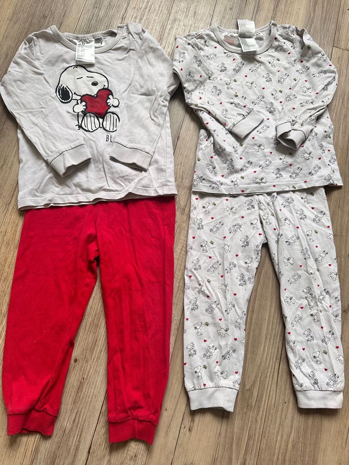 Lot de 2 pyjama 2 pièces snoopy h&m 18/24 mois
