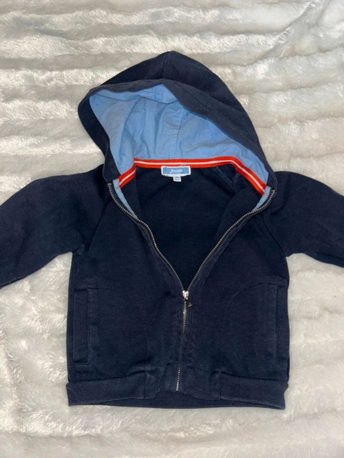 Veste à capuche bleu marine - photo numéro 4